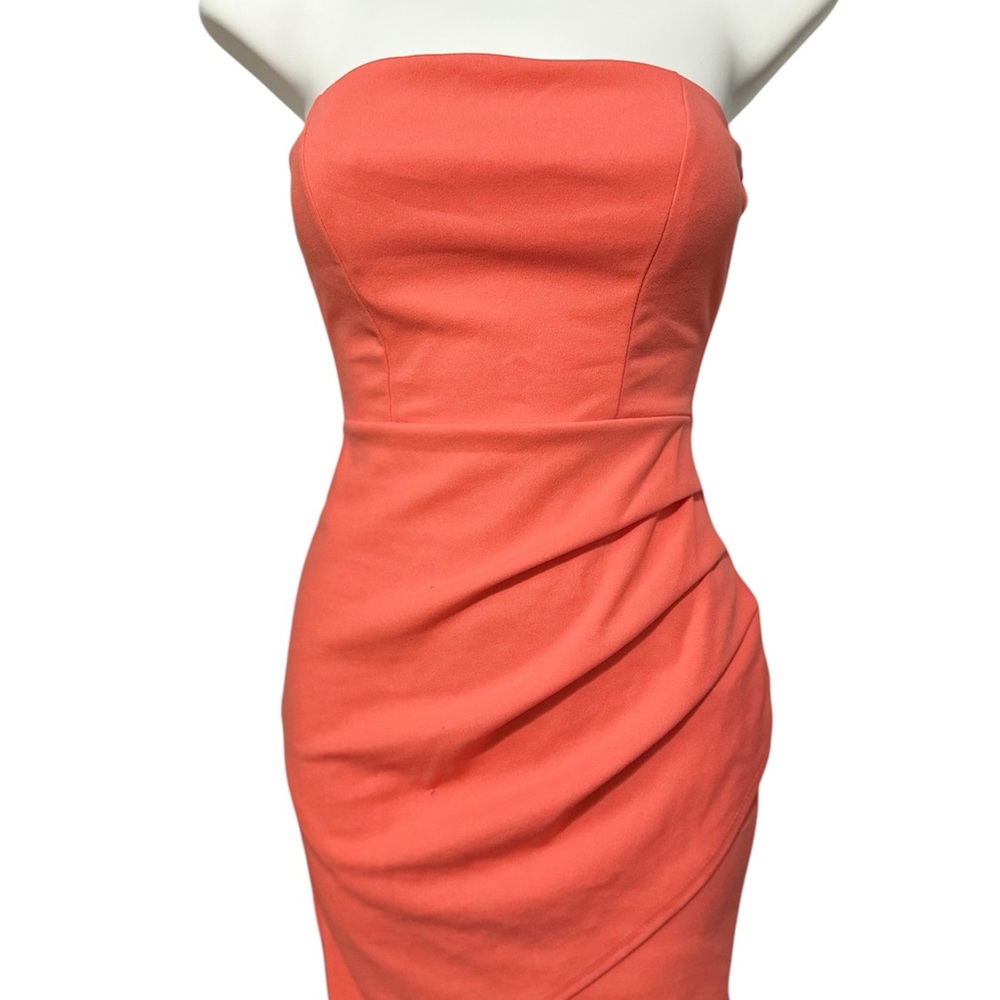 Strapless Coral Dress